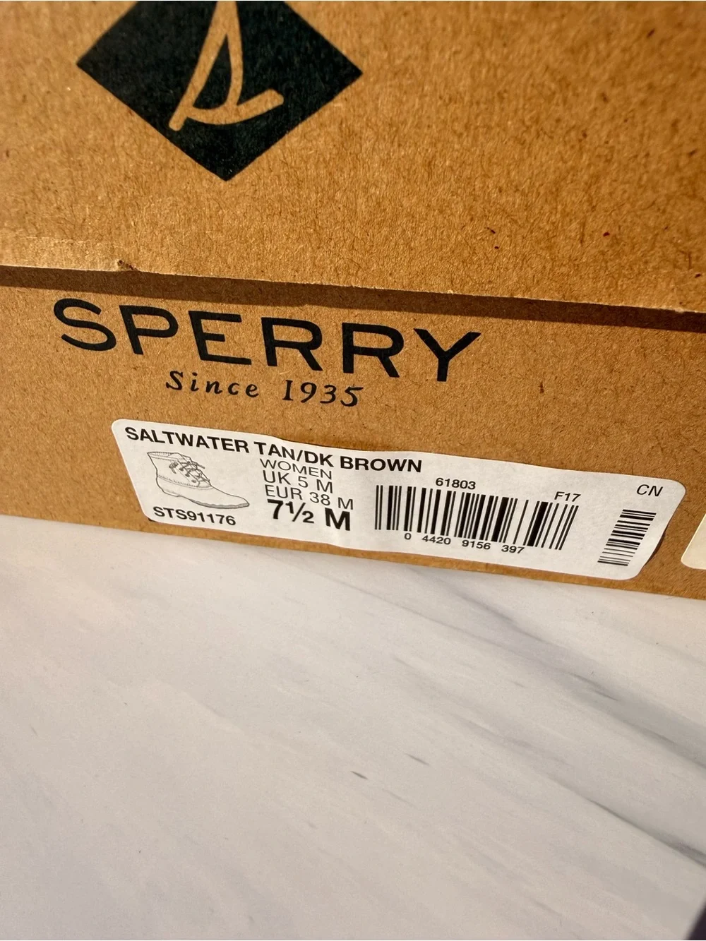 Sperry Women’s Two-Tone Brown and Black Duck Boots with Tan Sole